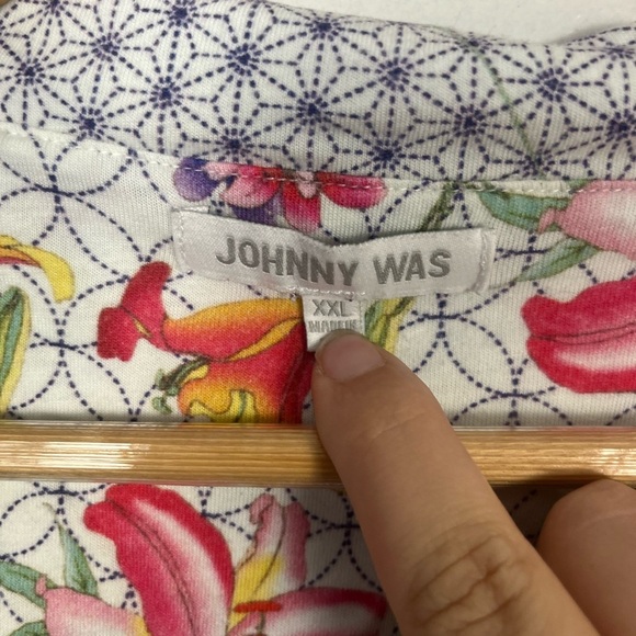 Johnny was two piece short and button up pajama set geometric floral size XXL - Picture 3 of 9